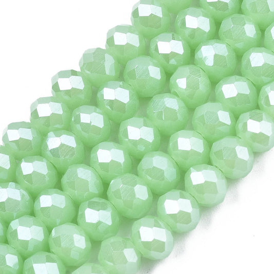 Crystal Glass Pastel Pearlised Beads