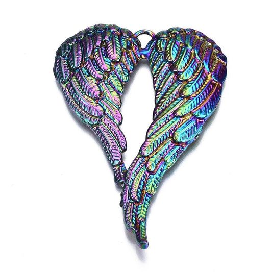 Heart Wing Multicolored Pendant