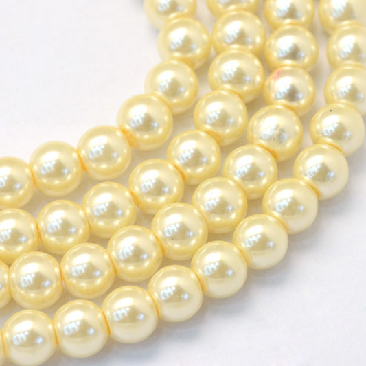 Cream Glass Pearls