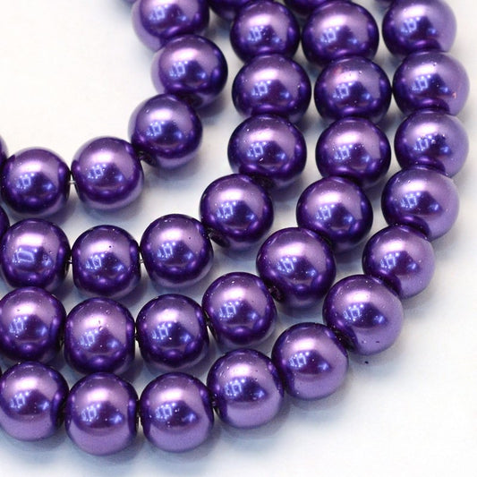 Purple Glass Pearls